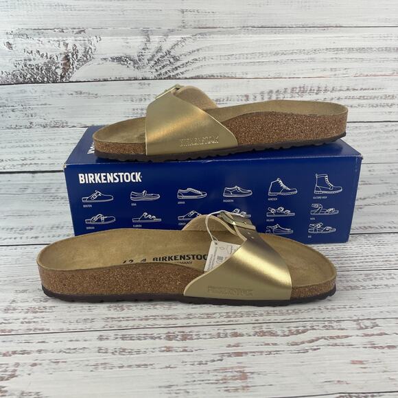 Birkenstock Madrid BS Men 11 Narrow Slide Sandals Gold main image 8